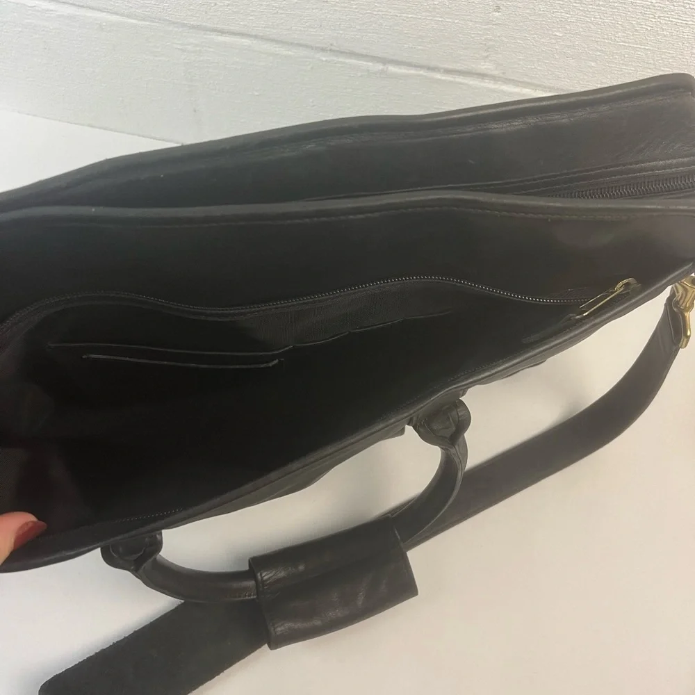 Coach Legacy Black Leather Briefcase 0538